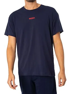 Buy HUGO Men's Linked Lounge T-Shirt, Blue • 27.95£