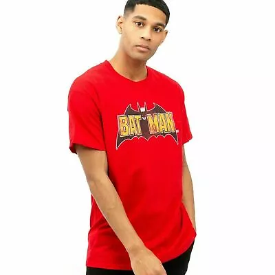 Buy Official DC Comics Mens Vintage Batman Logo T-shirt Red Sizes S - XXL • 9.99£