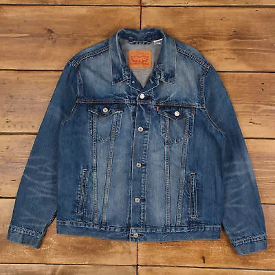 Buy Vintage Levi's Denim Jacket L Oversized Stonewash Trucker Jean Red Tab Blue • 44.99£