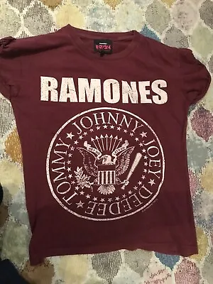 Buy The Ramones T Shirt Women Rare Punk Rock Band Merch Tee Ladies Size 8 • 8.95£