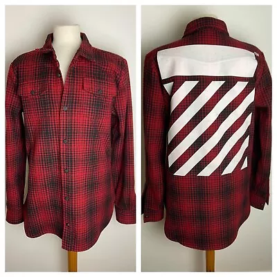 Buy OFF-WHITE Red & Black Lumberjack Shirt Jacket OverJacket Shacket M RRP: £750+ • 119.99£