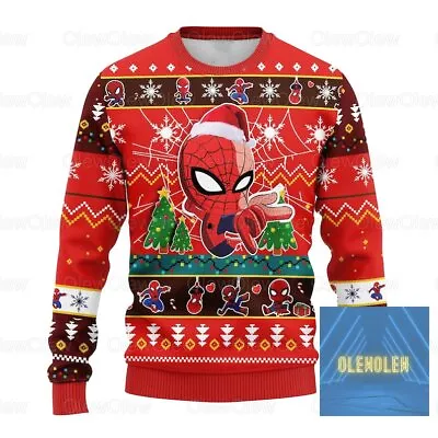 Buy Spider Superhero Sweater, Spider Superhero Ugly Sweater, Spider Superhero Ugly C • 41.67£