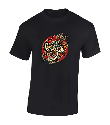 Buy Dragon Chinese Mens T Shirt Cool Design Serpentretro Tattoo Vintage Fashion • 7.99£