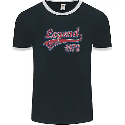 Buy Legend Since 52nd Birthday 1972 Mens Ringer T-Shirt FotL • 9.99£