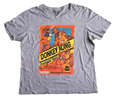Buy Donkey Kong T-shirt Men's Size 4 XL Grey 2016 Nintendo Retro Gaming VGC • 18.65£