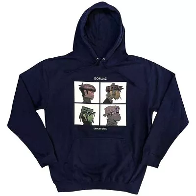 Buy Gorillaz 'Demon Days' Blue Pullover Hoodie - NEW OFFICIAL • 29.99£