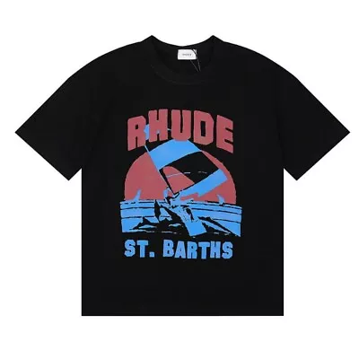 Buy Rhude T-shirt Men's Dept Tee Summer Casual Tops Breathable Outdoor Tops Boy 2024 • 22.69£