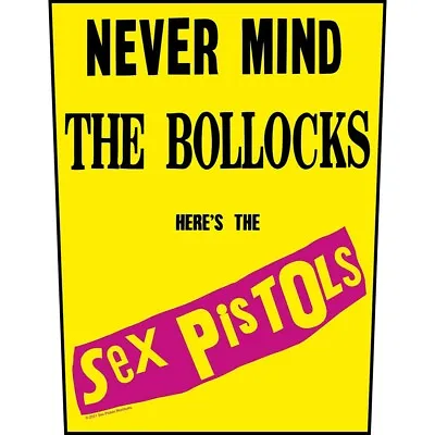 Buy THE SEX PISTOLS Back Patch: NEVER MIND THE BOLLOCKS YELLOW: Album Off Lic Merch • 8.95£