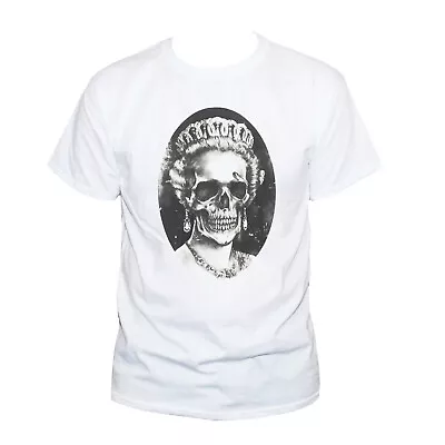 Buy Queen Elizabeth Skull Anarchy Punk Rock T-shirt Unisex Short Sleeve S-2XL • 14£