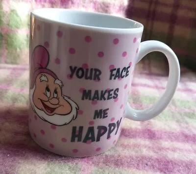 Buy Disney Seven Dwarfs Your Face Makes Me Happy Coffee Mug Official Disney Merch • 8£
