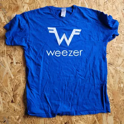 Buy WEEZER T-SHIRT Mens XL Vintage Logo W Tee Blue Album • 18£
