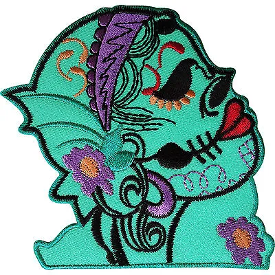 Buy Gypsy Patch Embroidered Iron On / Sew On Flower Tattoo Badge Embroidery Applique • 2.79£