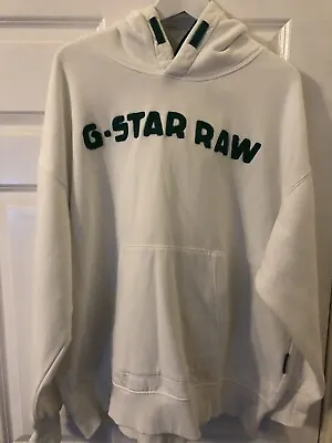 Buy G Star Raw XXL Hoodie White Pullover • 20£