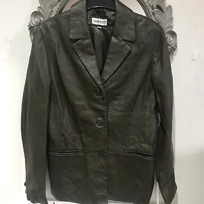 Buy Company & Co Sage Green Leather Jacket Size Medium • 15£