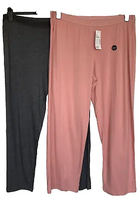 Buy M&S Ladies 2 Pack Cotton Modal Cool Comfort Pyjama Bottoms Size 18 Long BNWT • 12.50£