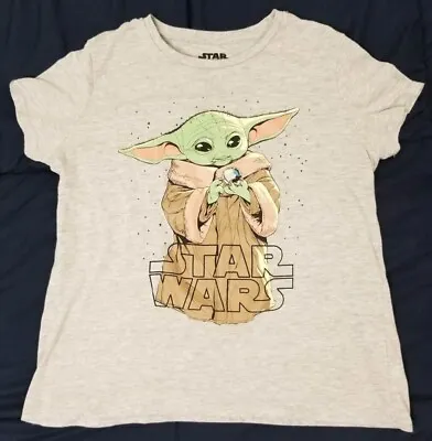 Buy Star Wars Grogu The Child Mandalorian Womens Size L T-shirt Round Neck • 5.13£