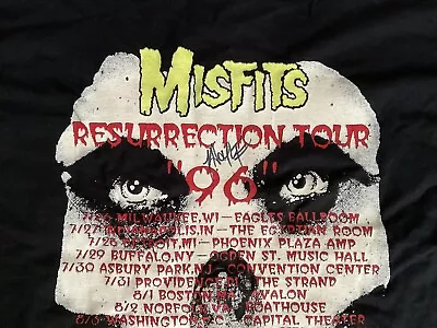 Buy MISFITS Resurrection 96 Glow In The Dark Concert Tshirt Signed By Doyle + Ticket • 173.21£