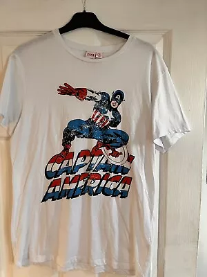 Buy Captain America Official T Shirt Bnwot Large Marvel Superhero Comic Book • 5.99£