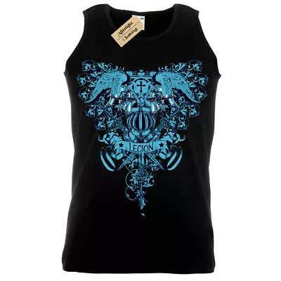 Buy Legion T-Shirt Crest Herald Gothic Goth Vest Mens  • 11.95£