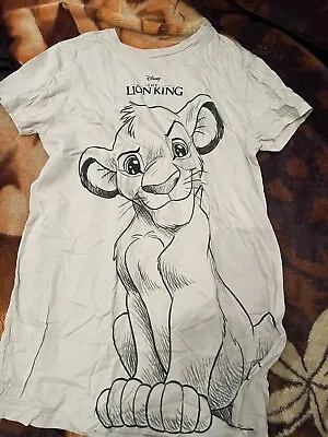 Buy The Lion King Simba Primark Pyjama Dress Shirt Size Medium 12-14 • 5.99£