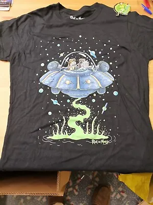 Buy Official Rick And Morty T-shirt Black  Xl With Tag • 7.99£