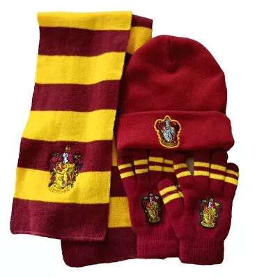 Buy Wizarding World Harry Potter Gryffindor Hat Scarf And Gloves • 15£