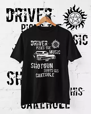 Buy Driver Picks The Music Shotgun Shuts Cakehole T Shirt Supernatural Winchester • 12.95£