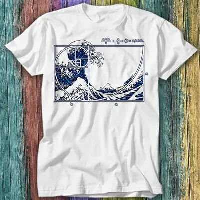 Buy The Great Wave Off Kanagawa Fibonacci The Golden Spiral T Shirt Top Tee 607 • 6.70£