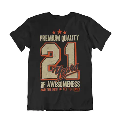 Buy Mens 21st Birthday T-Shirt Gift For Him 21 Years Awesomeness CLEARANCE SALE Tee • 4.99£