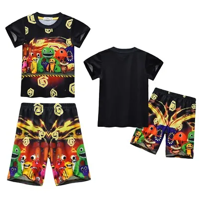 Buy Garten Of Banban Horror Game Monster Kid T-Shirt Shorts Sleepwear Pyjamas Sets • 13.41£
