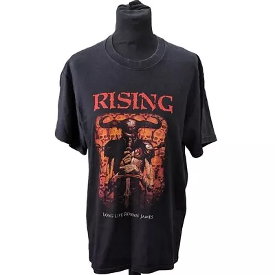 Buy Fruit Of The Loom Rising Ronnie James Dio Tribute Band 2014 Tour T-Shirt Medium • 5£