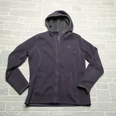Buy North Face Fleece Jacket Womens L Deep Purple Full Zip Fleece Lined Hoodie • 35.46£
