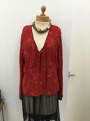 Buy Ghost, Vintage Red Tie Front Jacket Sample OOAK Large VGC • 49.99£