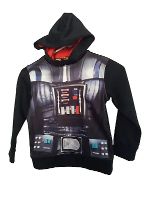 Buy Star Wars Darth Vader Hooded Sweatshirt KIDS Size M 5/6 Graphic Black Polyester • 12.86£