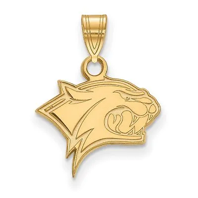 Buy University Of New Hampshire Wildcats Mascot Head Pendant Gold Plated Silver • 50.11£