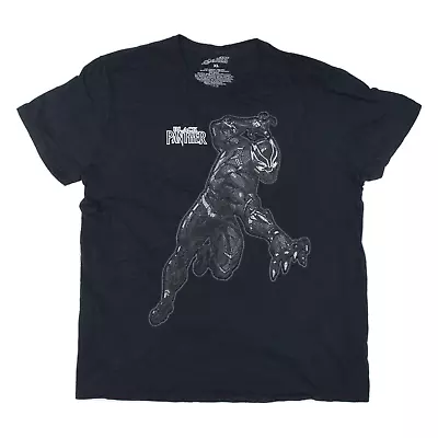 Buy MARVEL Black Panther Mens T-Shirt Black USA XL • 12.99£