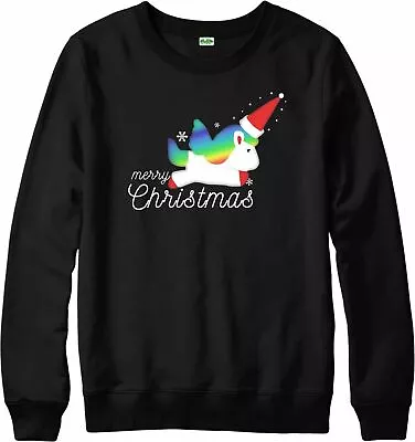 Buy Dabbing Rainbow Unicorn Printed Merry Christmas Jumper Xmas Party Costume 2021  • 58.70£
