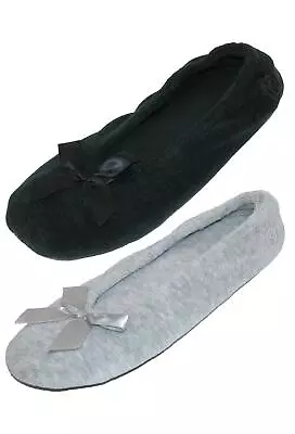 Buy New Isotoner Women's Terry Classic Ballerina Slippers (Pack Of 2) • 41.62£