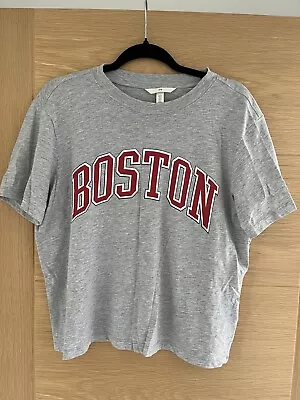 Buy H&M Boston Slogan T-shirt Size M • 3£
