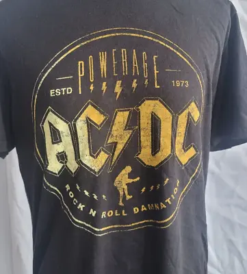 Buy AC/DC POWERAGE T Shirt Medium Rock N Roll Damnation Official Retro/vintage • 12£
