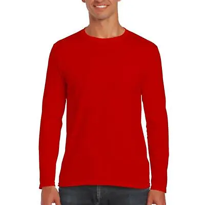 Buy Long Sleeve T-shirt Men's Crew Neck 100% Cotton Lot Regular Fit Top 160gsm S-3XL • 15.79£