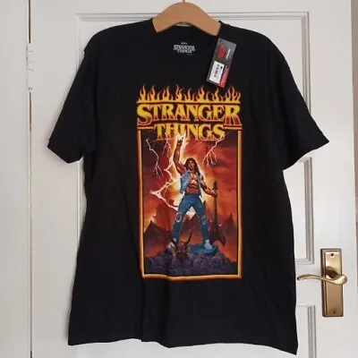 Buy Stranger Things Season 4 Eddie Rocks Design Large T-shirt Netflix Bnwt • 15£