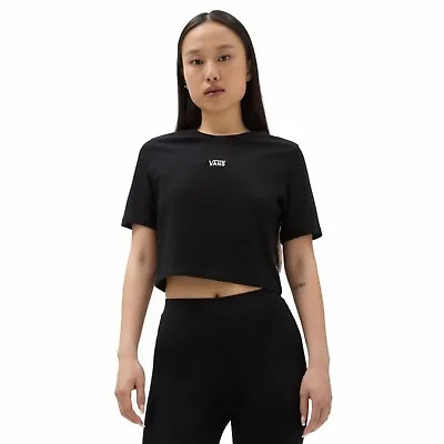 Buy VANS - Flying V Crop Crew Sport T-Shirt - Womens Short Sleeve Tee - Black Size M • 18£