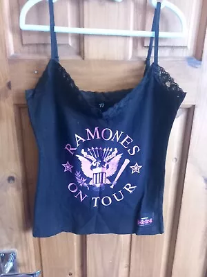 Buy Ladies Ramones Strappy Top Band Shirt Large • 6.99£