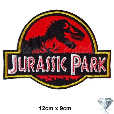 Buy Jurassic Park Red Comic Movie Embroidery Patch Iron Sew On  Badge Fashion Biker • 2.49£