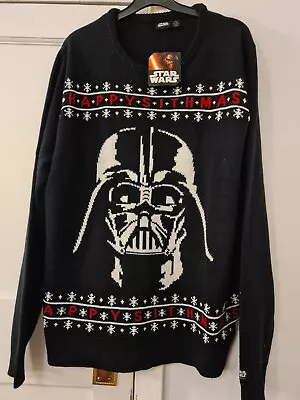 Buy Men Star Wars Christmas Jumper Darth Vader Merry Sithmas Ugly Xmas Sweater XXL • 19.95£