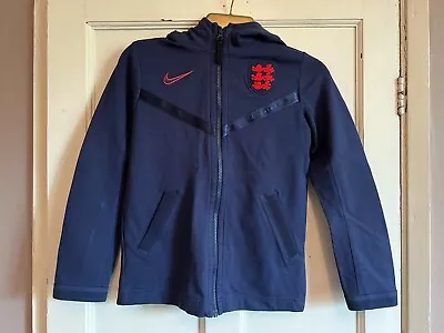 Buy Boys Navy Nike England Full Zip Hooded Jersey Jacket Size M 137-147cm • 18.99£
