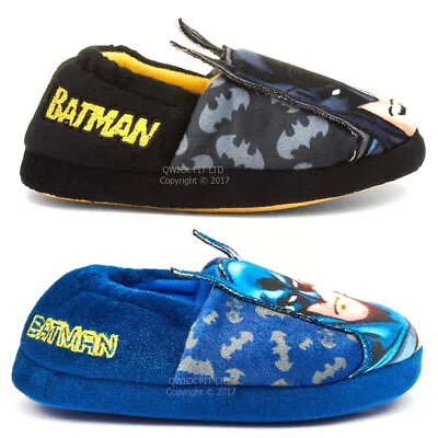 Buy Boys Batmans Slippers Gaming Warm Soft Cosy Mules Boots Shoes Slip On Winter New • 9.95£