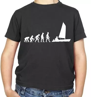 Buy Evolution Of Man Sailing - Kids T-Shirt - Sailor - Sail - Boat - Boating - Hobby • 11.95£