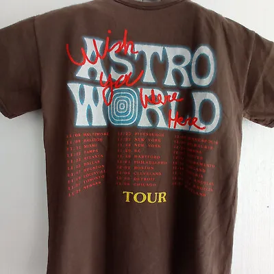 Buy ASTROWORLD Travis Scott T Shirt Wish You Were Here Tour 2018/19 RAP Music Size S • 54£